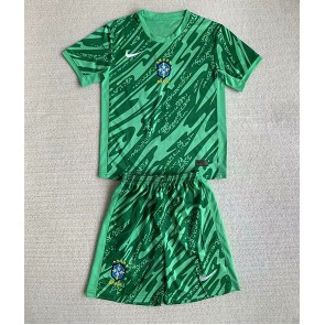 Brazílie Brankářské Dětské Venkovní dres komplet Copa America 2024 Krátký Rukáv (+ trenýrky)